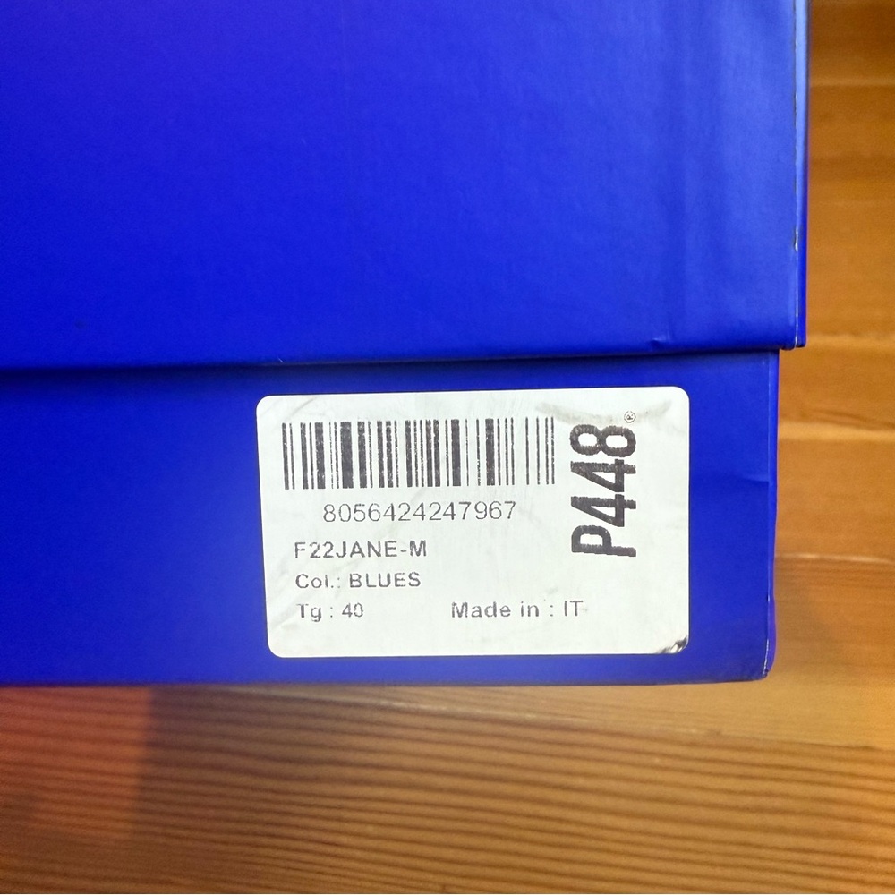 P448 Jane Blue Suede Low Top Sneakers EU 40 US 9-9.5 - Picture 10 of 12